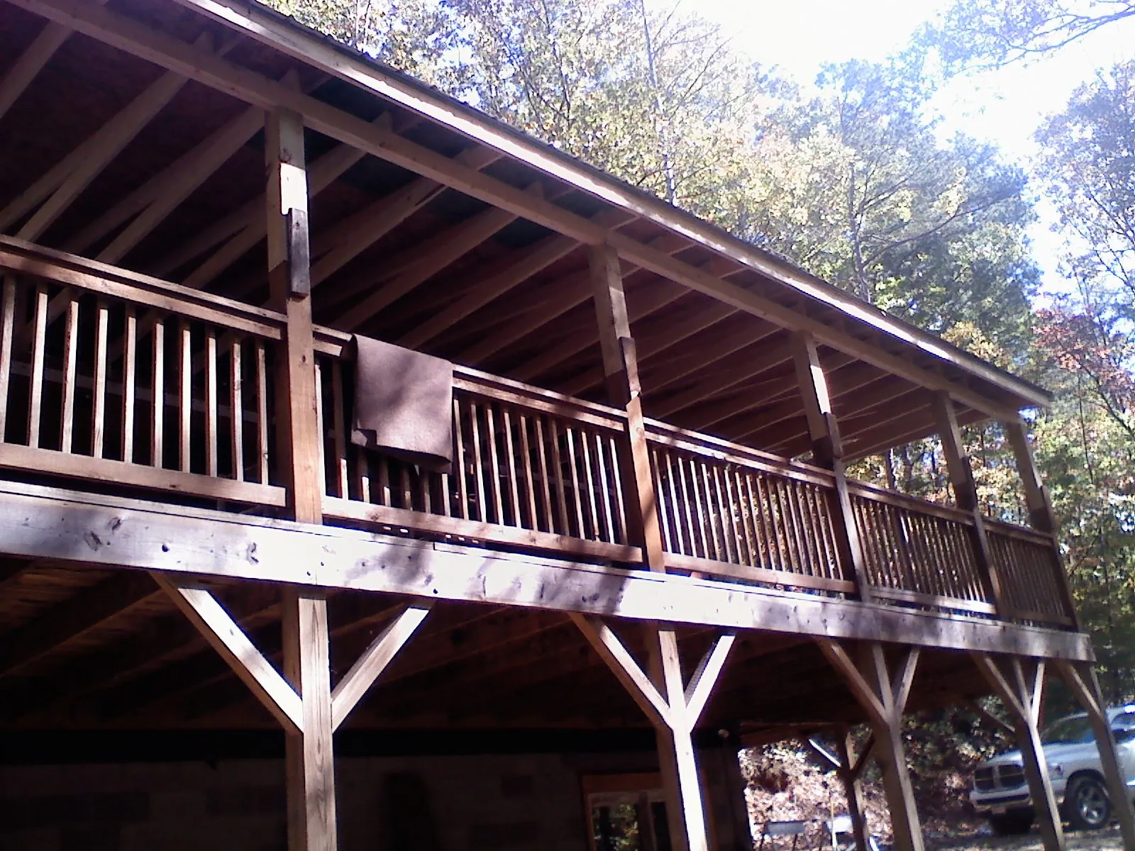 Timber framing under a new elevated porch and deck — Roof Leak Repair in Ickesburg by Roofing Brothers